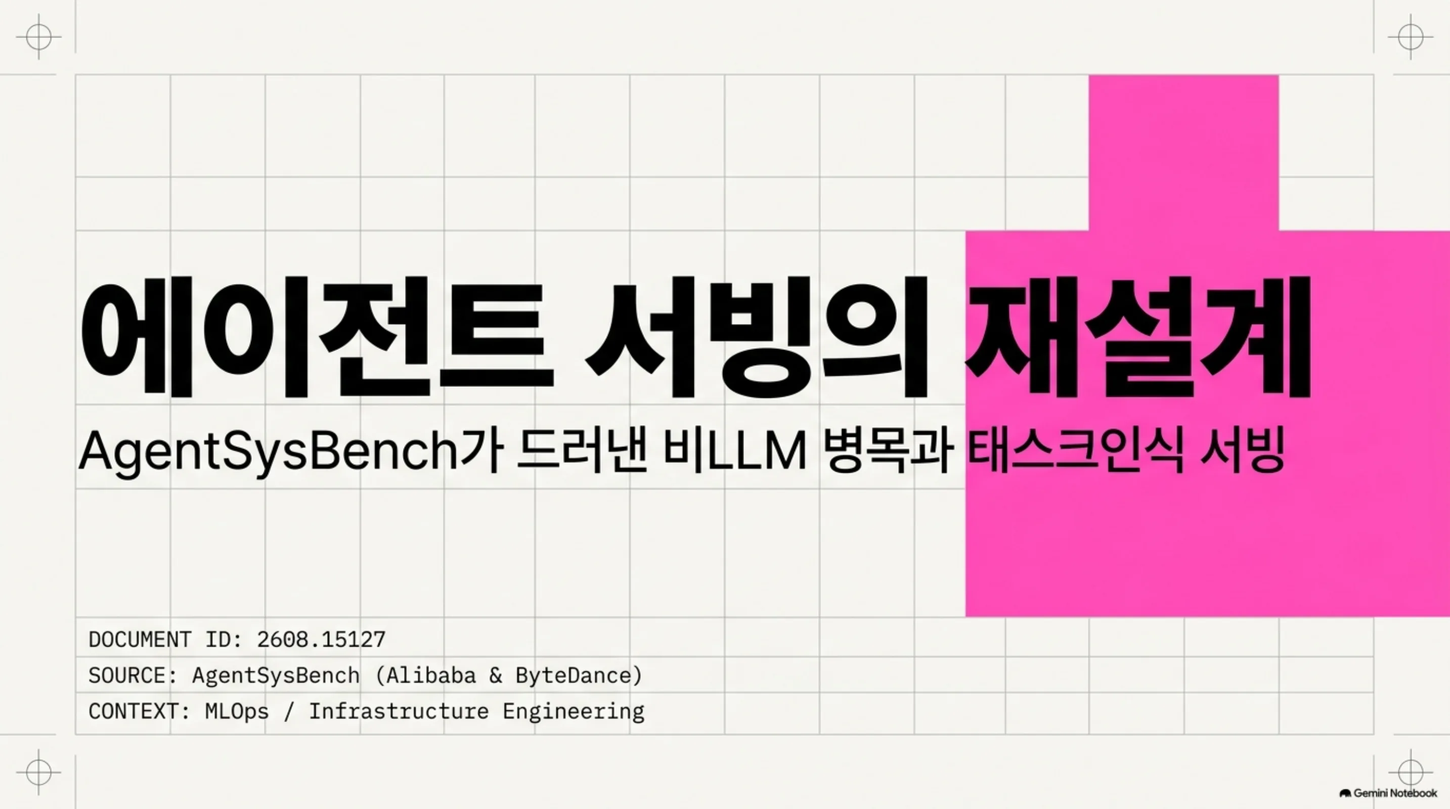 에이전트 서빙 재설계를 소개하는 논문 표지 슬라이드