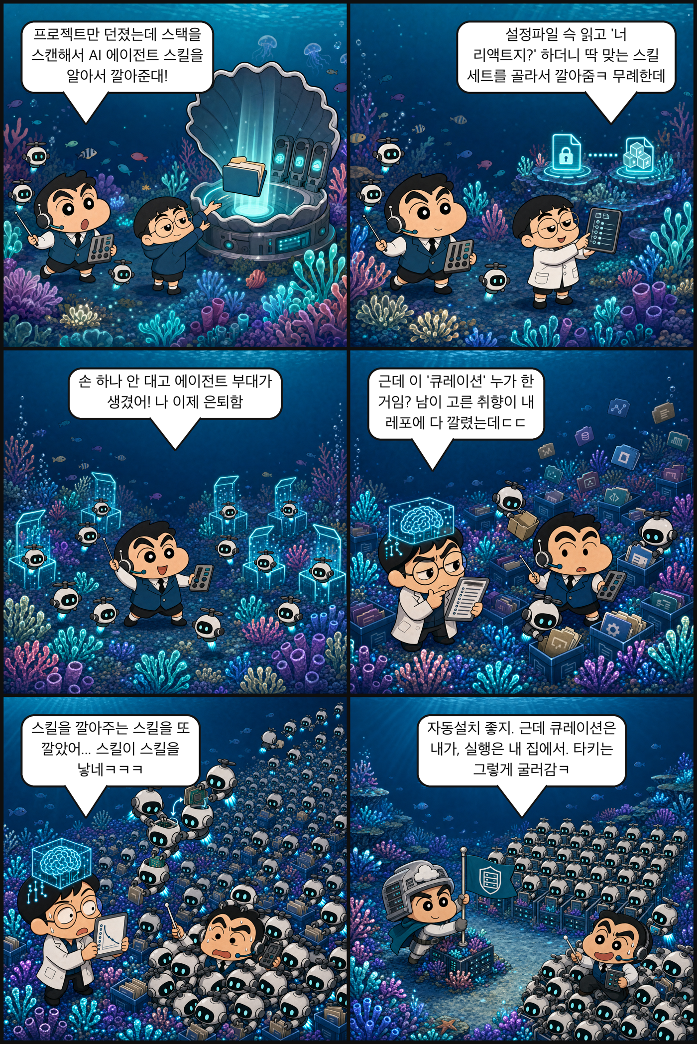 스킬 깔아주는 스킬이 또 스킬을 깔았다